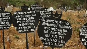  World Vision signs give dignity to Ebola victims whose graves were previously marked only by numbers. 