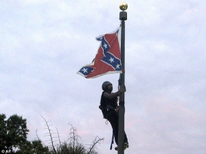 &#039;This flag comes down today&#039;: Black activist arrested for scaling flagpole and removing Confederate flag from South Carolina&#039;s Capitol - but state workers raise it again
