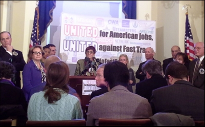 Democrats at Press Conference Opposing Fast Track